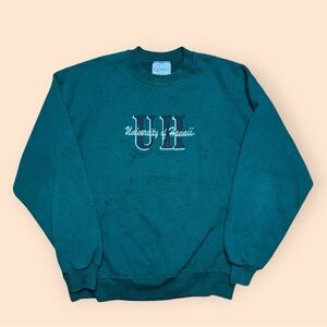 Vintage 1990s University Of Hawaii Crewneck Sweatshirt Distressed Men’s Large
